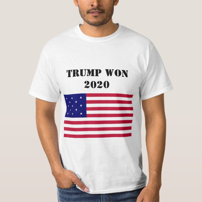 Trump Won 2020 Election t-Shirt (Front)