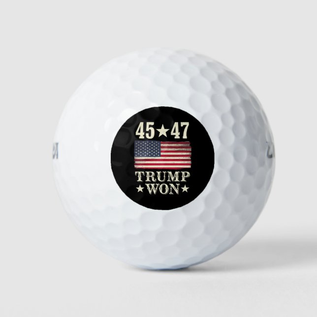 Trump Won 2024 45 47Th President Usa Flag Golf Balls (Front)