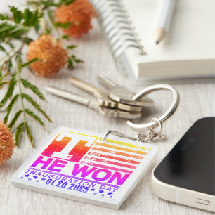 Trump Won 2024 January 20 2025 Inauguration Day Key Ring