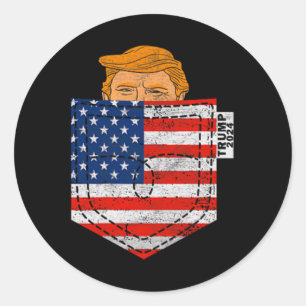 Trump Won 2024 President 47th Trump In Your Pocket Classic Round Sticker