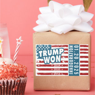 Trump Won 2024 Rectangular Sticker