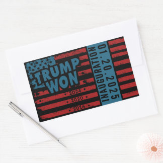 Trump Won 2024 Rectangular Sticker