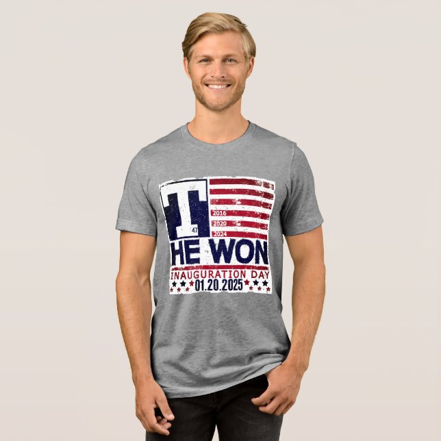 Trump Won 2024 Tri-Blend Shirt (Front Full)
