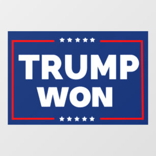 Trump Won 2024 Window Cling
