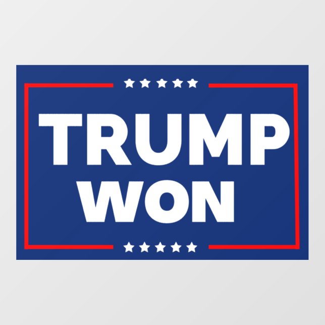 Trump Won 2024 Window Cling (Sheet)