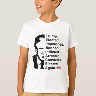 Trump Won 2024 Word List Re-elect Victory 45 47 Tr T-Shirt