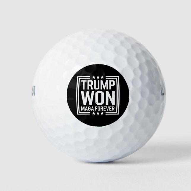 Trump won 47th US President Maga Election 2024 Golf Balls (Front)