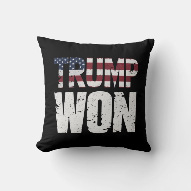 Trump Won 47th US President Won Election 2024 Cushion (Front)
