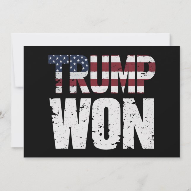 Trump Won 47th US President Won Election 2024 Invitation (Front)