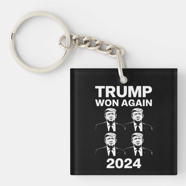 Trump Won Again 2024 Election Inauguration Day 47  Key Ring (Front)