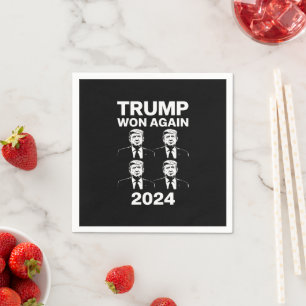 Trump Won Again 2024 Election Inauguration Day 47 Napkin