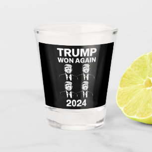 Trump Won Again 2024 Election Inauguration Day 47  Shot Glass