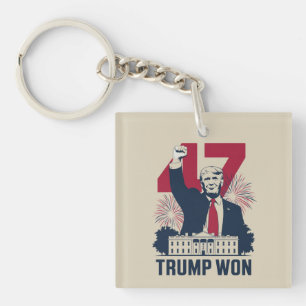 Trump Won Again 2024 Election President 47 th  Key Ring
