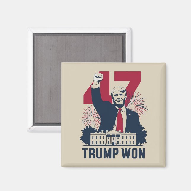 Trump Won Again 2024 Election President 47 th  Magnet (Front/Back)