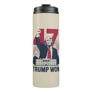 Trump Won Again 2024 Election President 47 th Thermal Tumbler