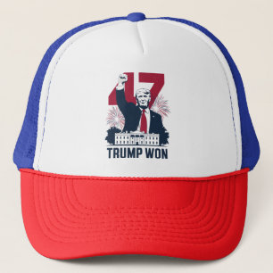 Trump Won Again 2024 Election President 47 th  Trucker Hat