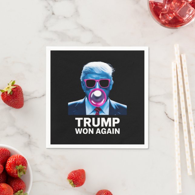 Trump Won Again 2024 Election Vote President 47th  Napkin (Insitu)
