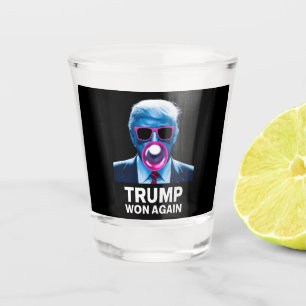Trump Won Again 2024 Election Vote President 47th Shot Glass