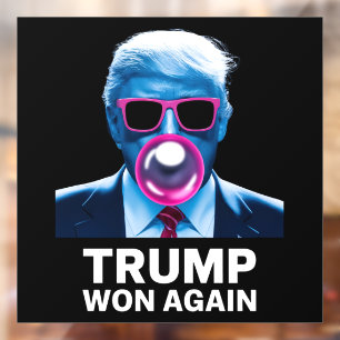 Trump Won Again 2024 Election Vote President 47th Window Cling