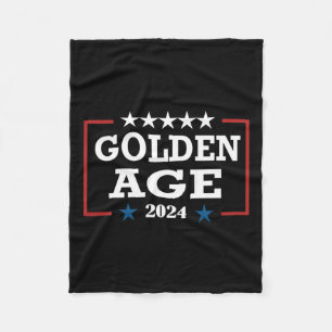 Trump Won Again 2024 Golden Age Of America 2025 Tr Fleece Blanket