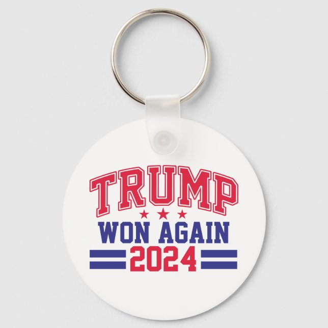 Trump Won Again 2024 Key Ring (Front)