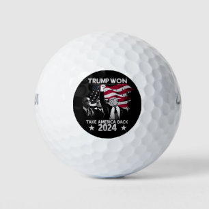 Trump Won Again Take America Back 2024 Golf Balls