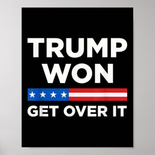 Trump Won Get Over It 2024 Donald Trump Won 2024  Poster