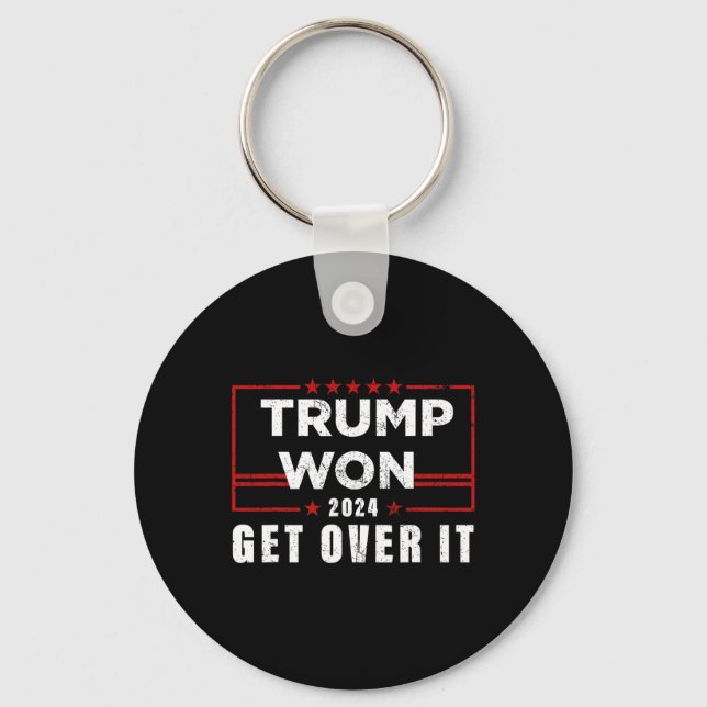 Trump Won Get Over It 2024  Key Ring (Front)