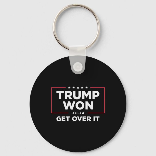 Trump Won Get Over It 2024  Key Ring (Front)