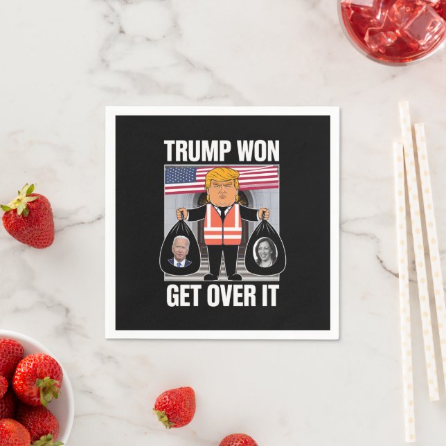 Trump Won Get Over It Maga Won Election 2024  Napkin (Insitu)