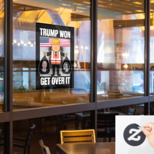 Trump Won Get Over It Maga Won Election 2024 Window Cling