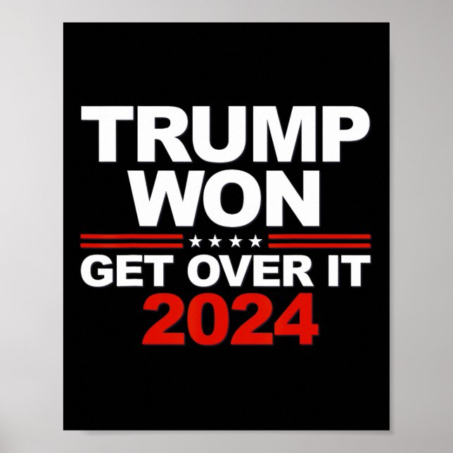 Trump Won Get Over It Second Term Trump 2024  Poster (Front)