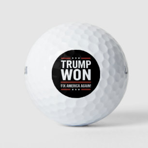 Trump Won MAGA Trump Winner 2024 Fix America Again Golf Balls