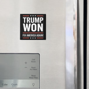 Trump Won MAGA Trump Winner 2024 Fix America Again Magnet