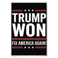 Trump Won MAGA Trump Winner 2024 Fix America Again