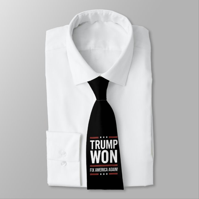 Trump Won MAGA Trump Winner 2024 Fix America Again Tie (Tied)