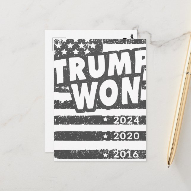 Trump Won Postcard (Front/Back In Situ)