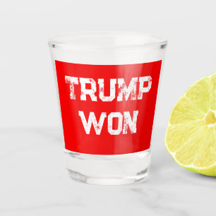 TRUMP WON   SHOT GLASS
