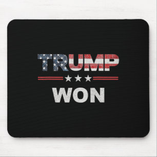 Trump Won T 4th Of July American Flag  Mouse Mat