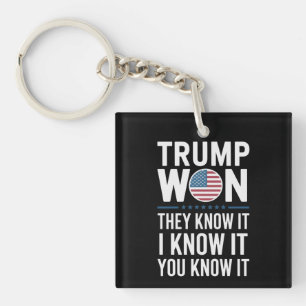 Trump Won They Know It 2024 47th President Winning Key Ring