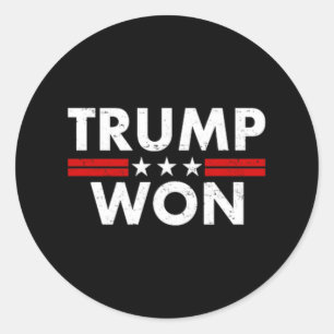 Trump Won Truck 4547 Waste Trash Management(on Bac Classic Round Sticker