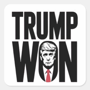 Trump Won Trump Vance Election President Speech Square Sticker