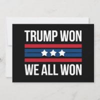 Trump Won We All Won 2024 USA Flag Trump Won