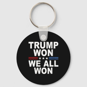 Trump Won - We All Won 2024 Usa Flag Trump Won  Key Ring