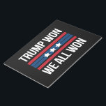 Trump Won We All Won 2024 USA Flag Trump Won Notepad<br><div class="desc">Trump Won We All Won 2024 USA Flag Trump Won</div>