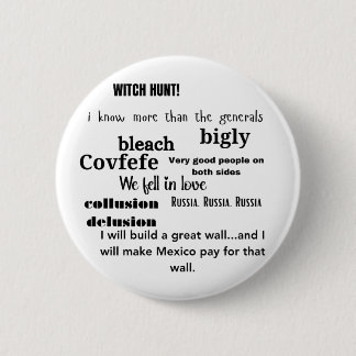 Trump Word Cloud Typography Political 6 Cm Round Badge