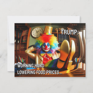 Trump: Working Hard Lowering Food Prices... Postcard