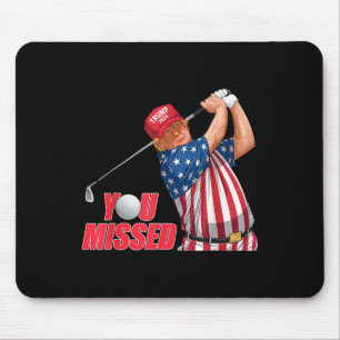 Trump You Missed Funny Golf Red Hat Mouse Mat