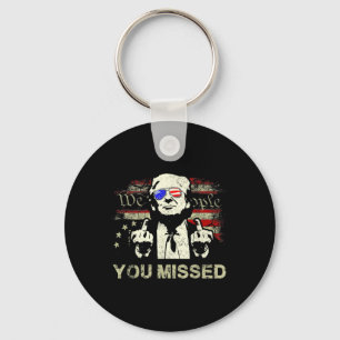 Trump You Missed Funny Trump 2024 Key Ring