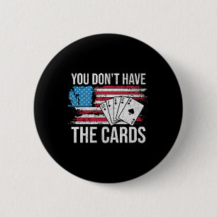 Trump Zelensky You Don't Have The Cards Retro Amer 6 Cm Round Badge